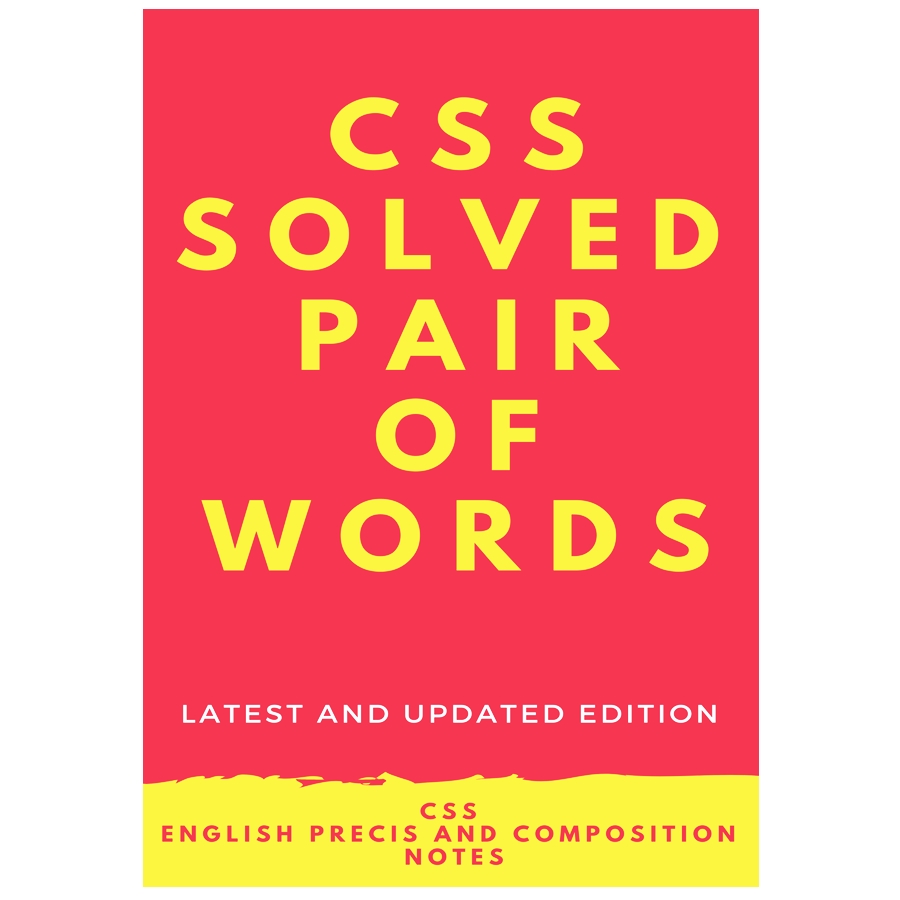 Solved CSS Pair of Words 2020 Edition Updated