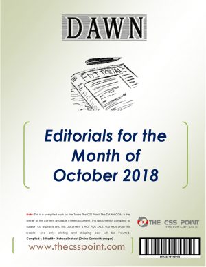 Monthly DAWN Editorials October 2018