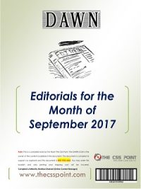 Monthly DAWN Editorials September 2017