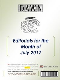 Monthly DAWN Editorials July 2017