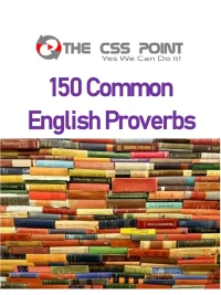 150 Common English Proverbs