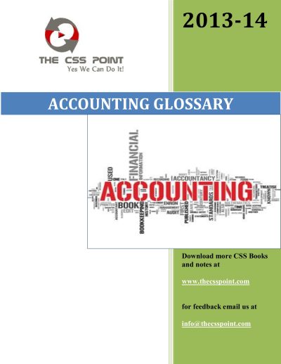 ACCOUNTING GLOSSARY