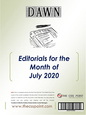 Monthly DAWN Editorials July 2020