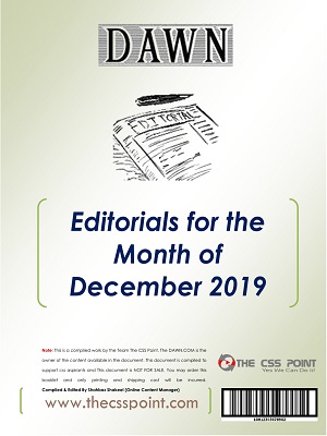 Monthly DAWN Editorials December 2018