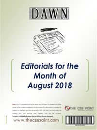 Monthly DAWN Editorials October 2018