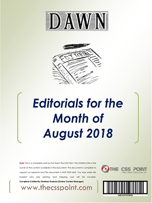 Monthly DAWN Editorials October 2018
