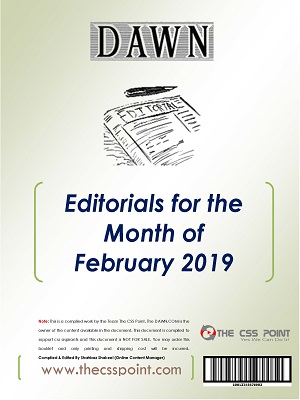 Monthly DAWN Editorials February 2019
