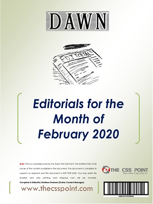 Monthly DAWN Editorials February 2020
