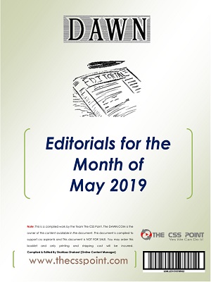 Monthly DAWN Editorials May 2019