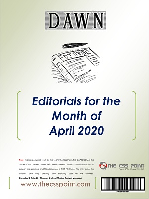 Monthly DAWN Editorials April 2020