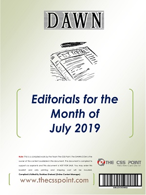 Monthly DAWN Editorials July 2019