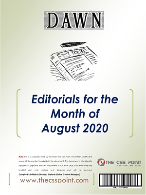 Monthly DAWN Editorials August 2020