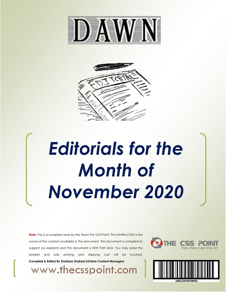 Monthly DAWN Editorials November 2020