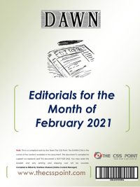 Monthly DAWN Editorials February 2021