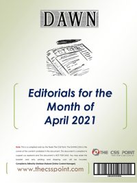 Monthly DAWN Editorials April 2021